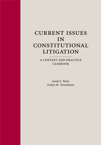 <strong>Current Issues in Constitutional Litigation: A Context and Practice Casebook</strong> <br/> Sarah E. Ricks, Evelyn M. Tenenbaum <br/>
			 2011 • $85 • 766 pp • ISBN: 978-1-59460-427-0 • LCCN 2010936379